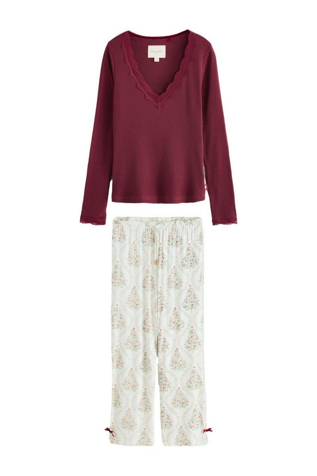 LAURA ASHLEY Pyjama Laura Ashley Frestwick Schlafanzug, Weihnachtsbaum (2 tlg) von LAURA ASHLEY