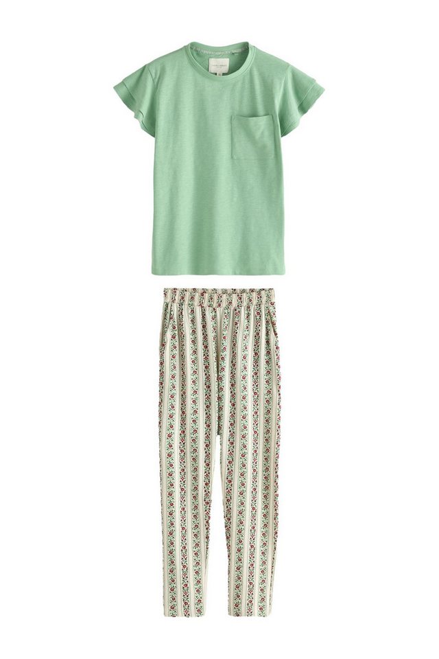 LAURA ASHLEY Pyjama Laura Ashley Kurzarm-Schlafanzug, Weihnachtsrose (2 tlg) von LAURA ASHLEY