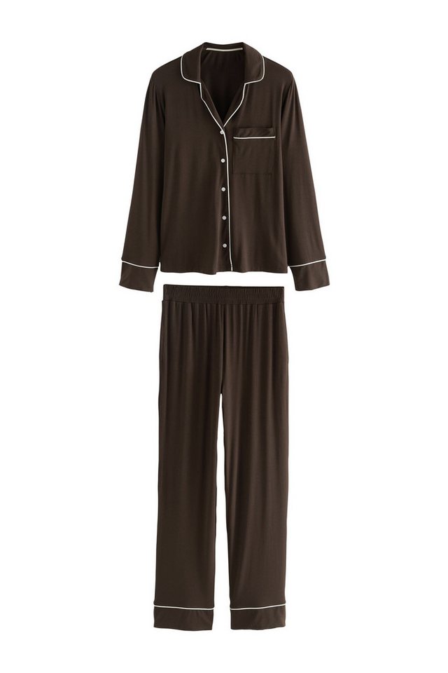 LAURA ASHLEY Pyjama Laura Ashley Pyjama mit Knopfleiste aus Modal (2 tlg) von LAURA ASHLEY