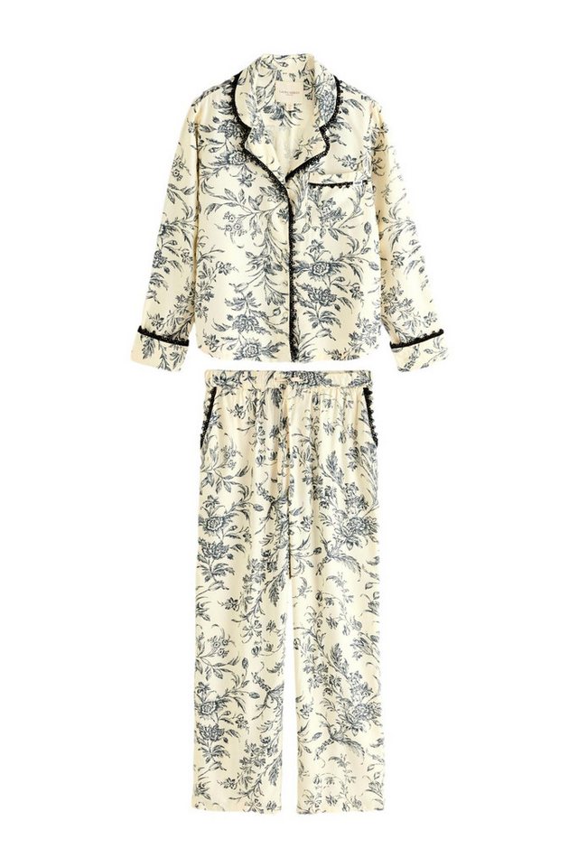 LAURA ASHLEY Pyjama Laura Ashley Viskose-Schlafanzug mit Knopfleiste (2 tlg) von LAURA ASHLEY