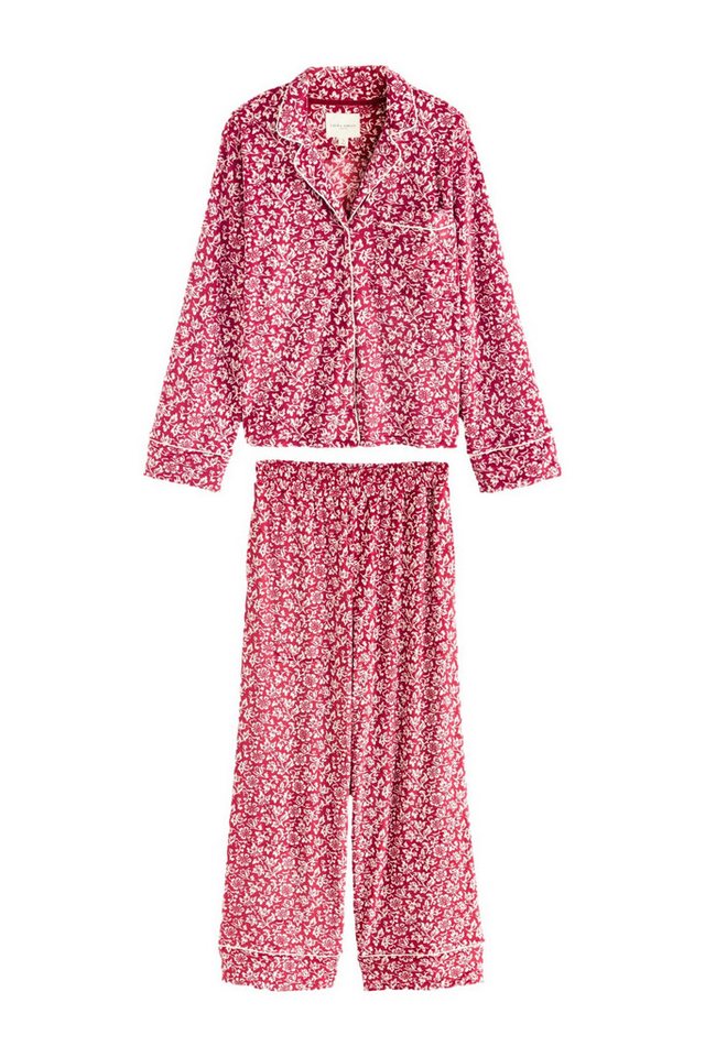 LAURA ASHLEY Pyjama Laura Ashley geknöpfter Fleece-Schlafanzug (2 tlg) von LAURA ASHLEY