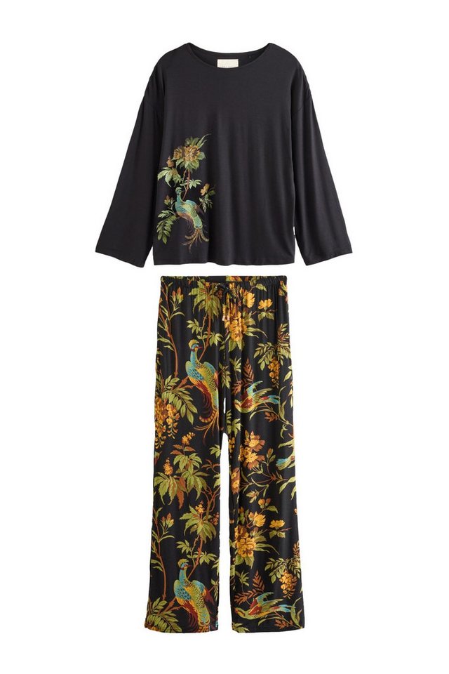 LAURA ASHLEY Pyjama Laura Ashley langärmeliger Attleton Schlafanzug (2 tlg) von LAURA ASHLEY