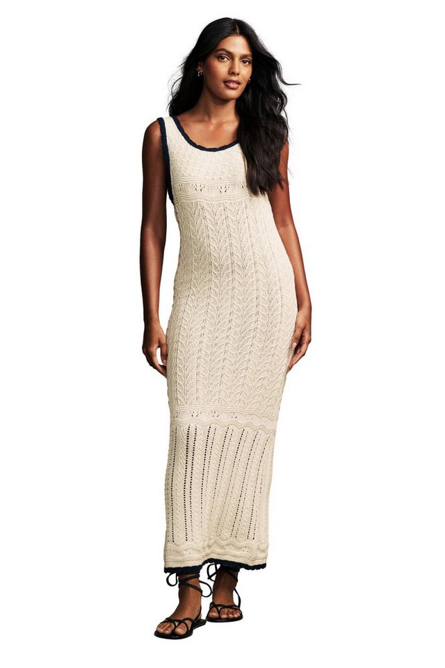 LAURA ASHLEY Strickkleid Laura Ashley Strickkleid mit Häkelbesatz (1-tlg) von LAURA ASHLEY