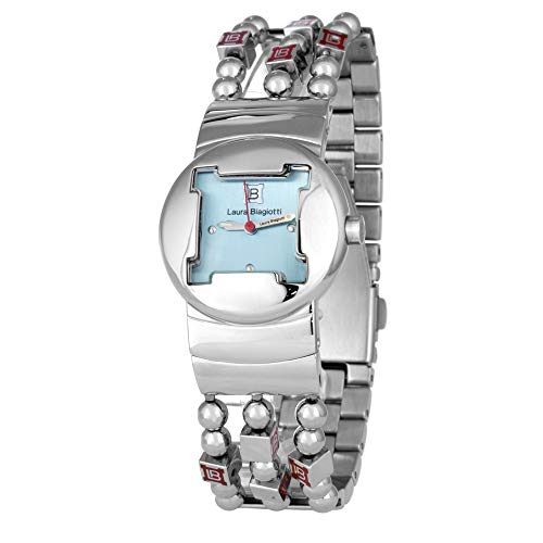 LAURA BIAGIOTTI Damen. Analog Quarz Uhr mit Stahl Armband LB0049L-04M von LAURA BIAGIOTTI