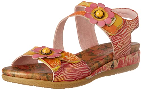 LAURA VITA Damen Laliao 54 Flache Sandalen, gelb, 37 EU von Laura Vita