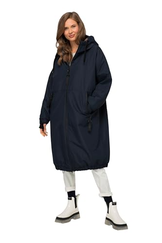 LAURASØN Funktionsjacke, oversized, Teddyfutter, Kapuze, 2-Wege-Zipper marine XL 824214130-XL von LAURASØN