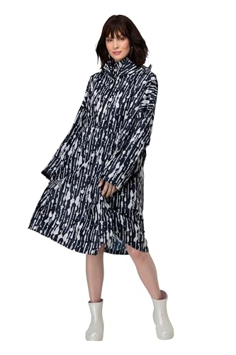 LAURASØN Funktions-Regencape, Unisex, Raindrop Print, Kapuze marine 1Size 817977130-1 von LAURASØN