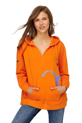 LAURASØN Hoodie, Buchstaben-Print, Kapuze, Langarm, Oeko-TEX neon orange XL 821264667-XL von LAURASØN