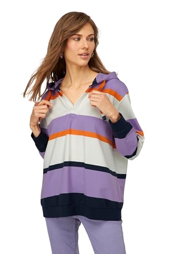 LAURASØN Hoodie, Ringel, Kapuze, Langarm, Oeko-TEX blaues Flieder XL 821054810-XL von LAURASØN