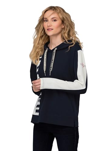 LAURASØN Hoodie, Sweater, Colorblocking, Statement Print, Kapuze Marine L 819572130-L von LAURASØN