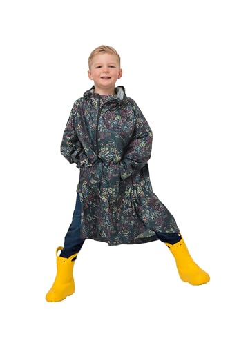 LAURASØN Kinder-Funktions-Regencape, Unisex, Print, Kapuze dunkelgrau 1Size 818357100-1 von LAURASØN