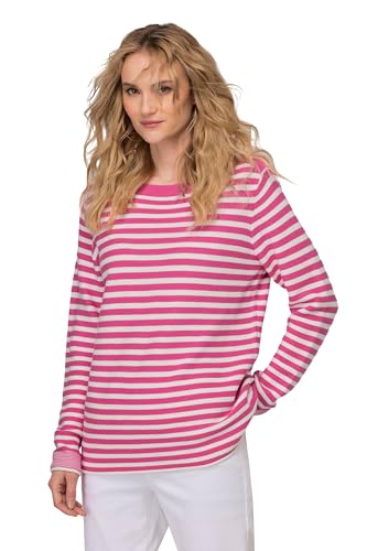 Laurasøn Pullover, Feinstrick, Ringel, U-Boot-Ausschnitt, Langarm hellpink M 820094549-M von Laurasøn