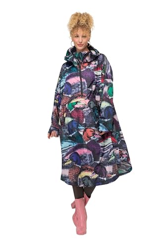 LAURASØN Funktions-Regencape, Unisex, Print, Kapuze marine 1Size 823237130-1 von LAURASØN