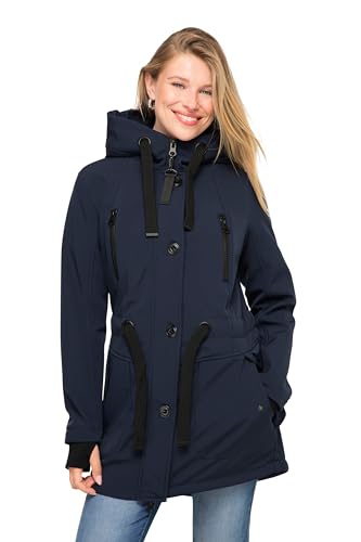 LAURASØN Softshell-Jacke, Fleece-Innenseite, Kapuze mit Teddyfutter Marine M 820708130-M von LAURASØN