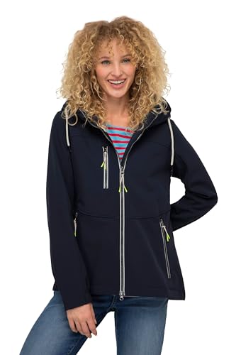 Laurasøn Softshell-Jacke, wasserabweisend, Fleece-Innenseite, Kapuze, 2-Wege-Zipper, fällt kleiner aus marine M 820370130-M von Laurasøn