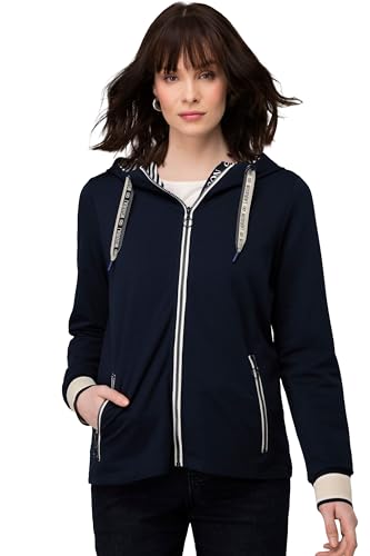 LAURASØN Sweatjacke, Kapuze, Zipper mit Statement Band marine M 819566130-M von LAURASØN