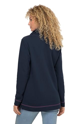 LAURASØN Sweatshirt, Stehkragen, Langarm Navy blau XL 822338745-XL von LAURASØN