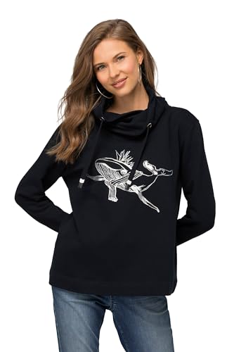 LAURASØN Sweatshirt, Stehkragen, Wal, Langarm, Oeko-TEX Marine M 822341130-M von LAURASØN