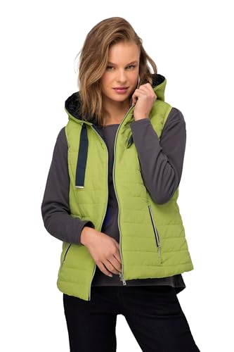 LAURASØN Wende-Steppweste, wasserabweisend, Kapuze, Zipper, ärmellos limonengrün XL 819042400-XL von LAURASØN