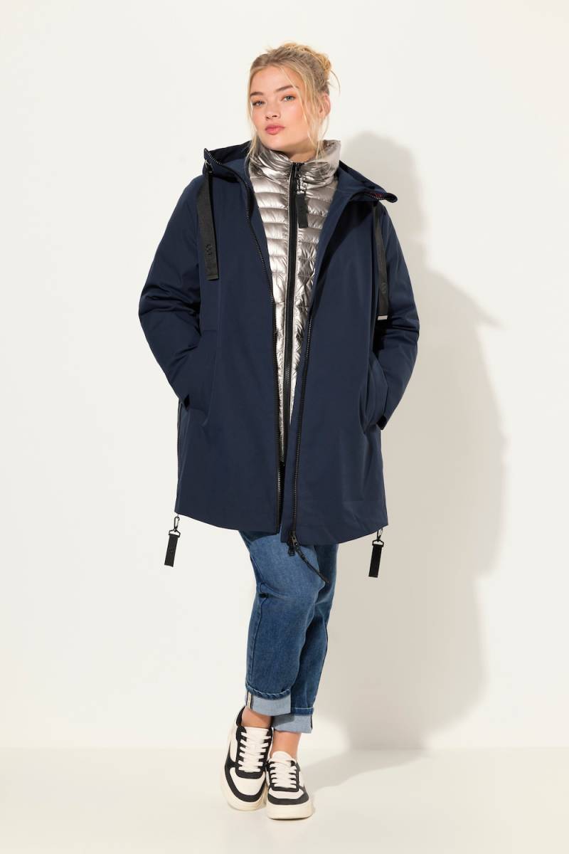 Große Größen 2 in 1 Softshelljacke, Damen, blau, Größe: L, Polyester, LAURASON von LAURASON