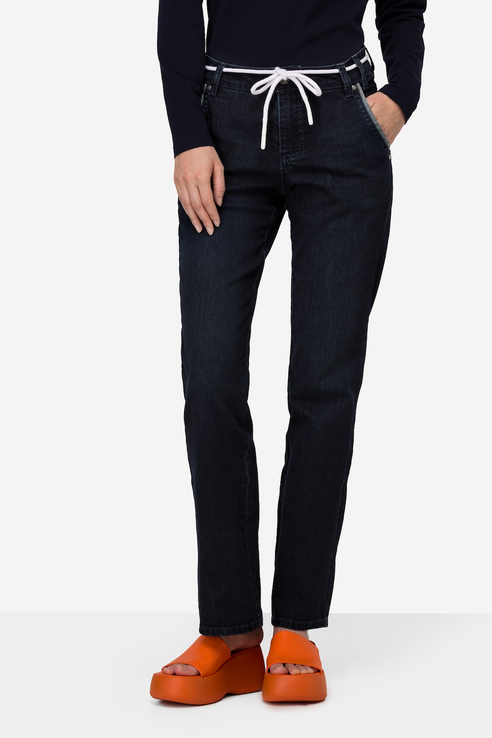 Große Größen Bootcut-Jeans Tina, Damen, blau, Größe: 38, Baumwolle, LAURASON von LAURASON