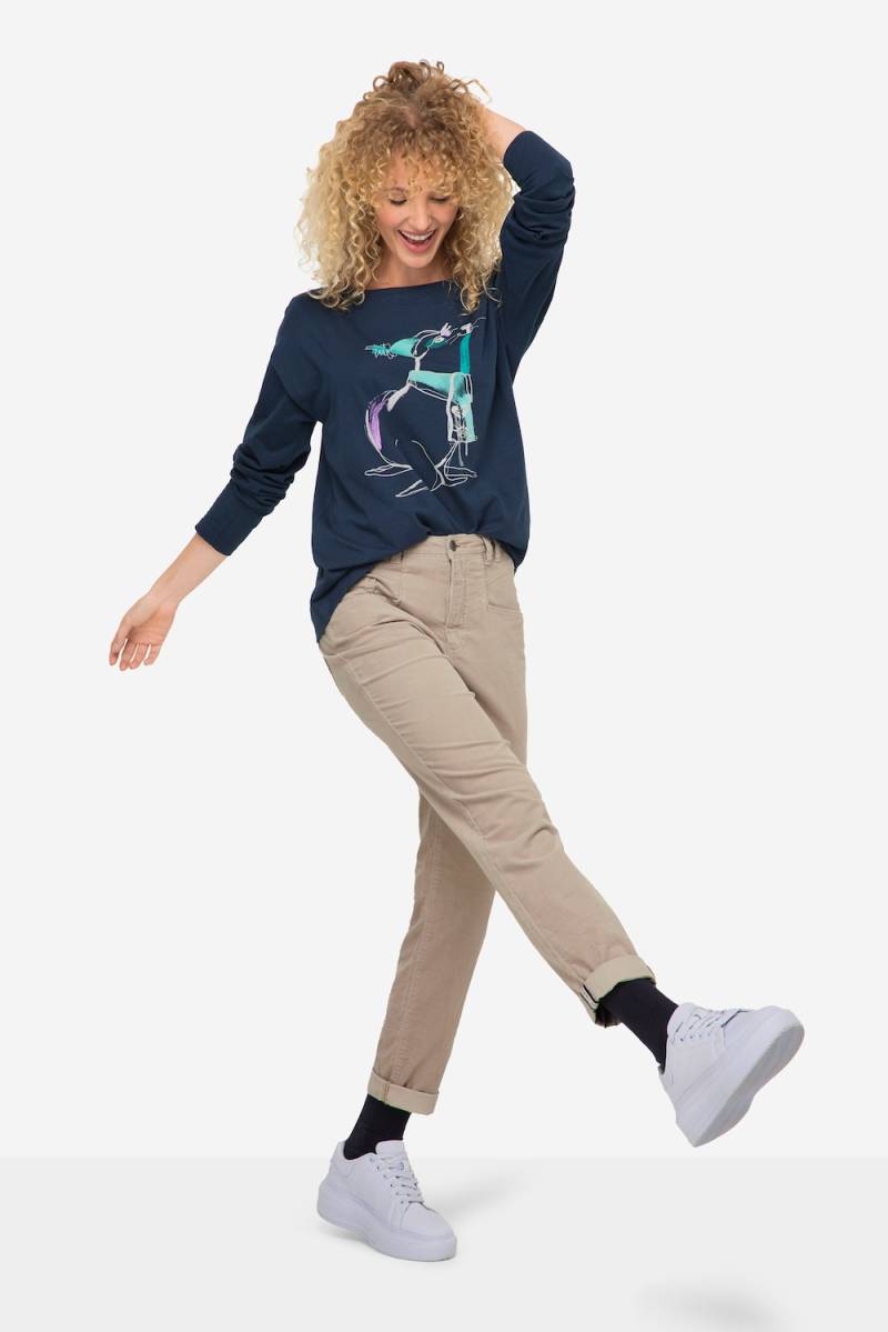 Große Größen Cord-Karottenhose, Damen, beige, Größe: 44, Baumwolle, LAURASON von LAURASON