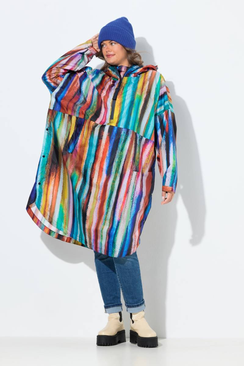 Große Größen Funktions-Regencape, Damen, blau, Größe: One Size, Polyester, LAURASON von LAURASON