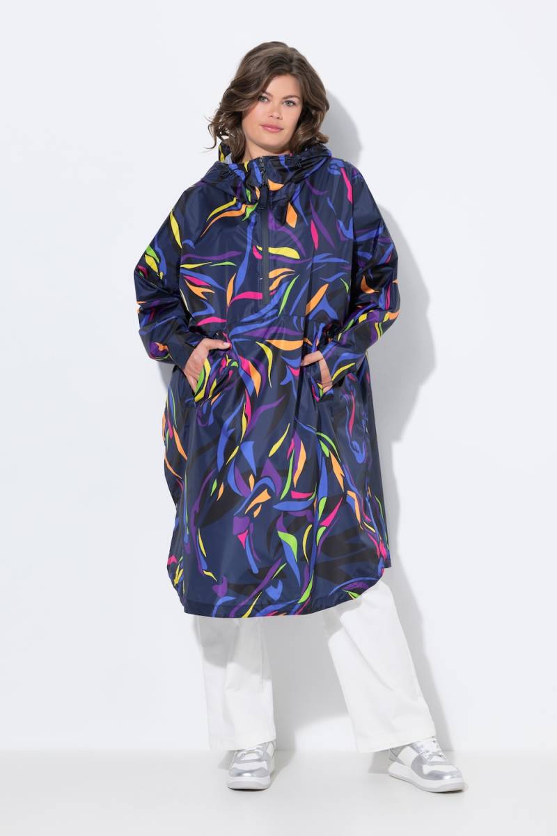 Große Größen Funktions-Regencape, Damen, blau, Größe: One Size, Polyester, LAURASON von LAURASON