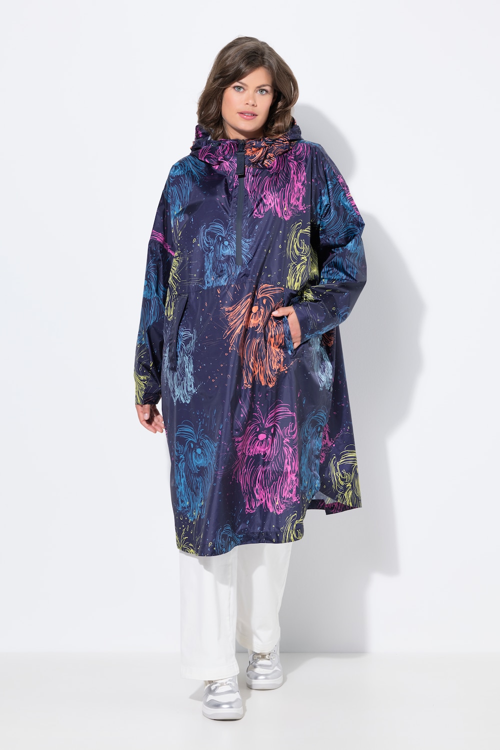 Große Größen Funktions-Regencape, Damen, lila, Größe: One Size, Polyester, LAURASON von LAURASON