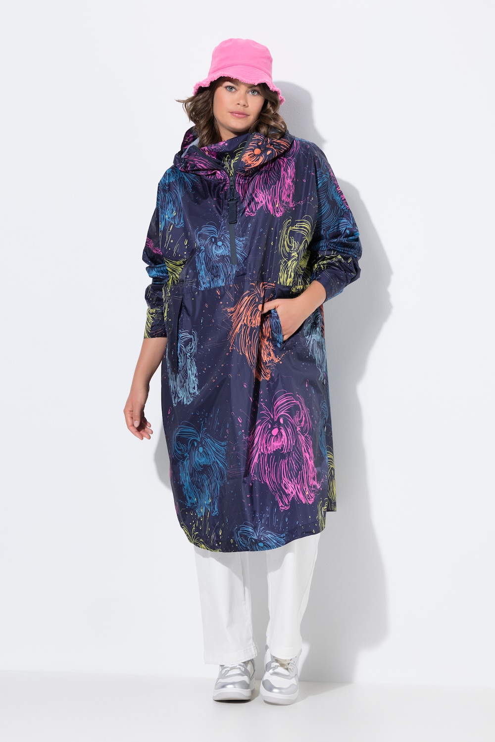 Große Größen Funktions-Regencape, Damen, lila, Größe: One Size, Polyester, LAURASON von LAURASON