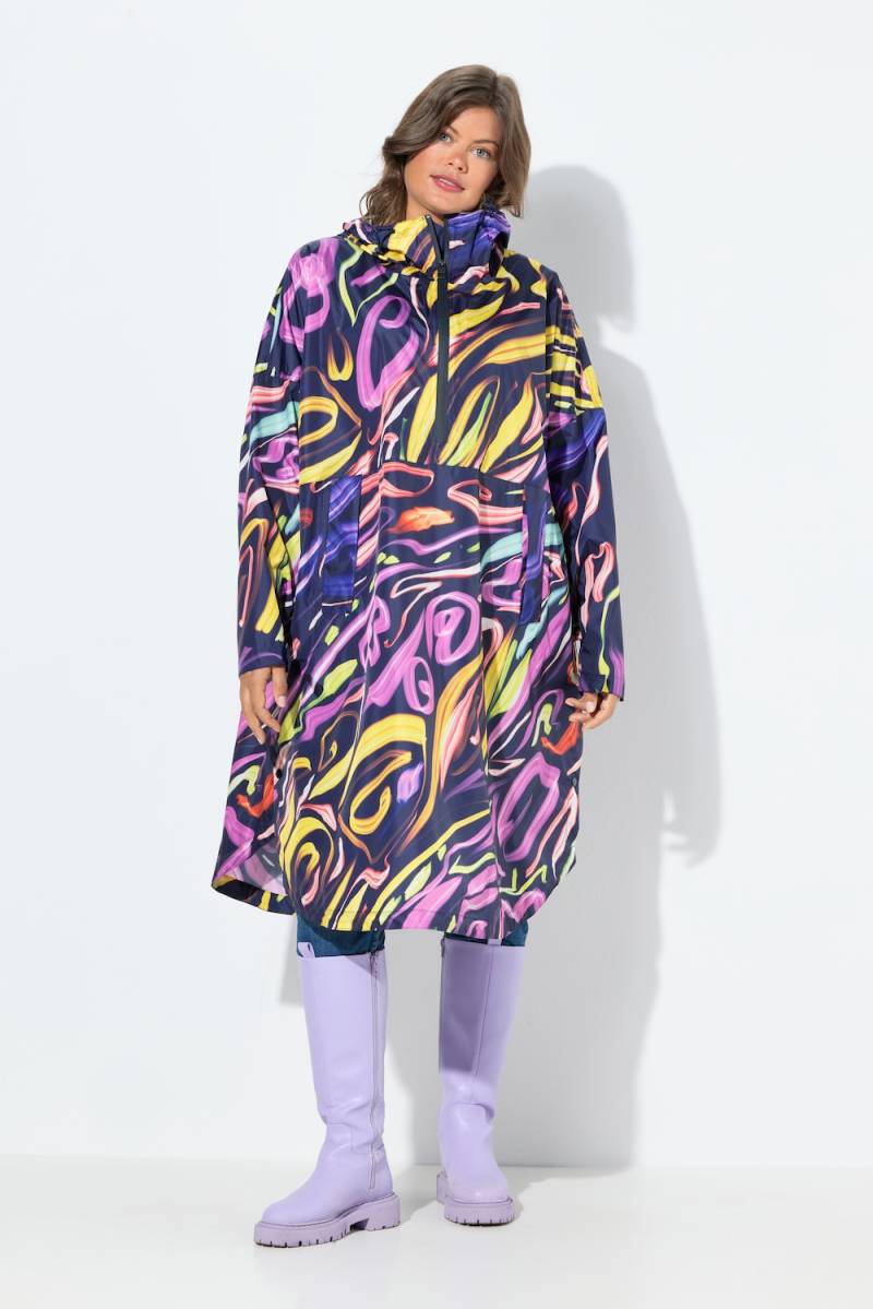 Große Größen Funktions-Regencape, Damen, orange, Größe: One Size, Polyester, LAURASON von LAURASON