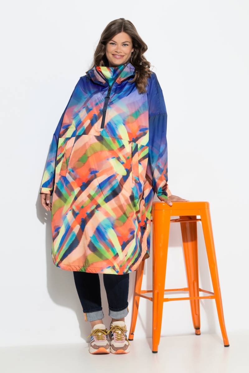 Große Größen Funktions-Regencape, Damen, orange, Größe: One Size, Polyester, LAURASON von LAURASON