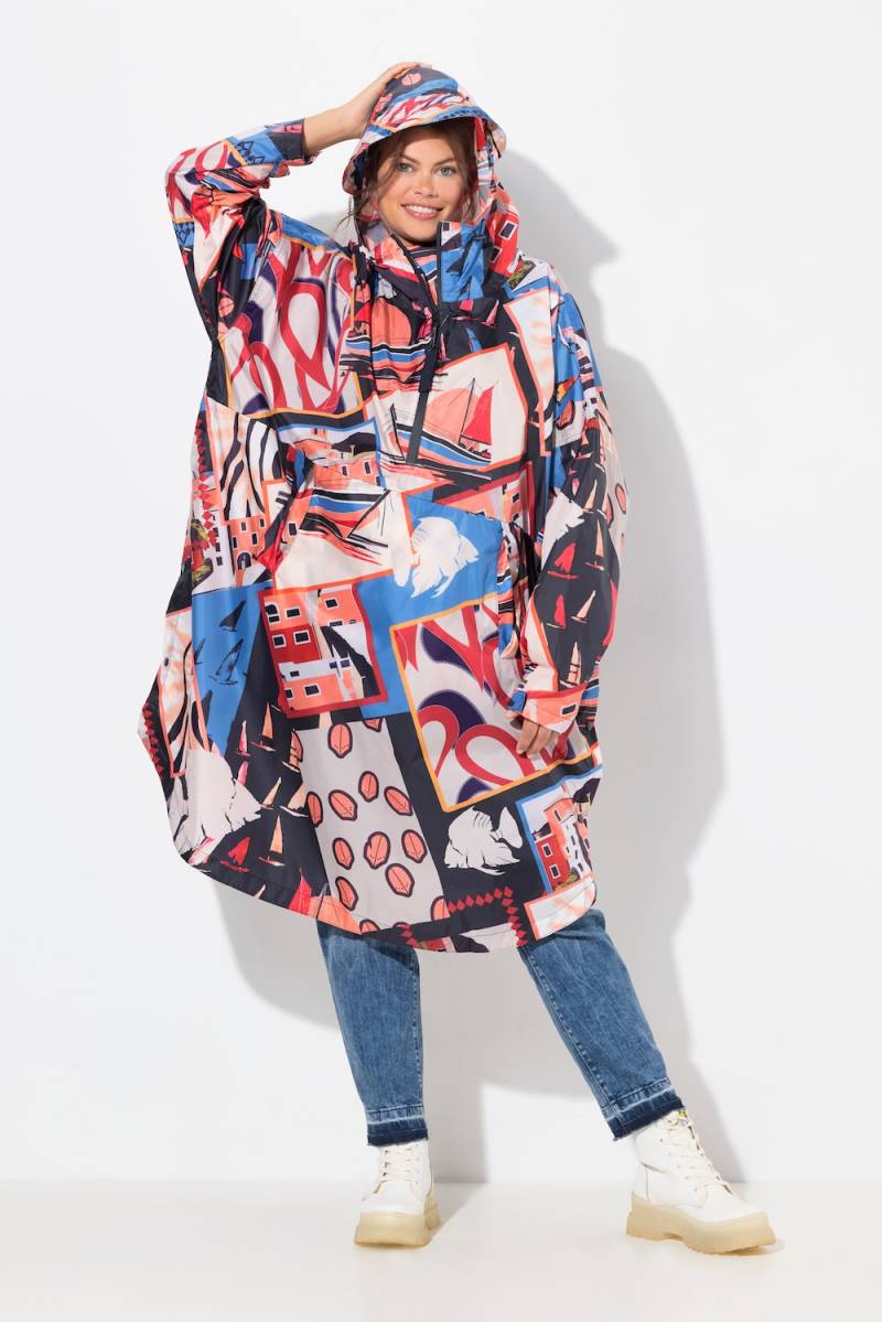 Große Größen Funktions-Regencape, Damen, rot, Größe: One Size, Polyester, LAURASON von LAURASON