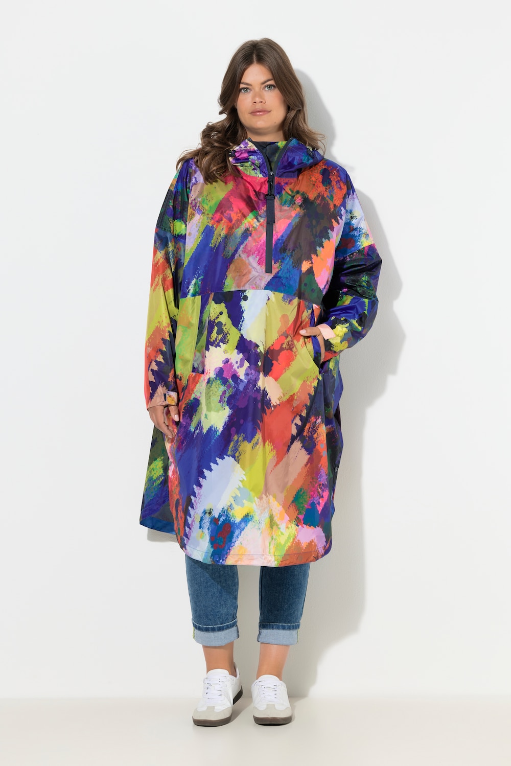 Große Größen Funktions-Regencape, Damen, rot, Größe: One Size, Polyester, LAURASON von LAURASON