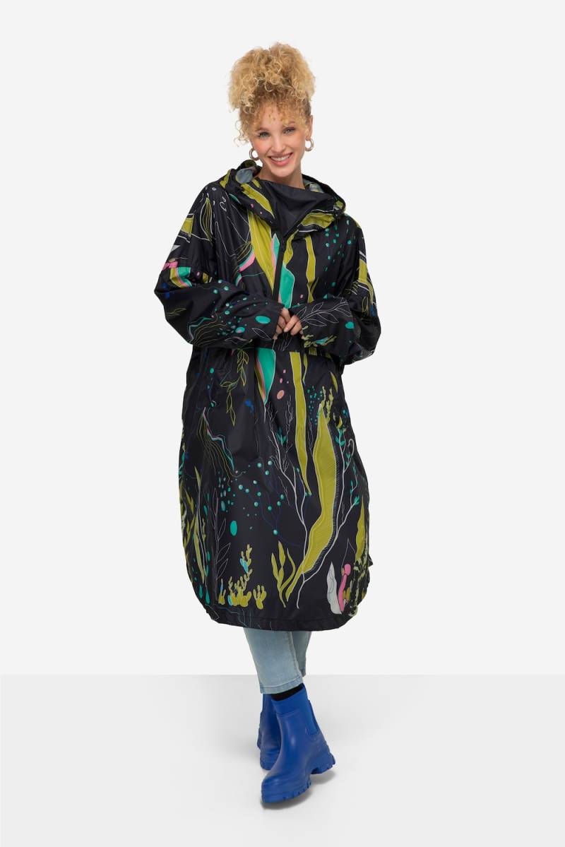 Große Größen Funktions-Regencape, Damen, schwarz, Größe: One Size, Polyester, LAURASON von LAURASON