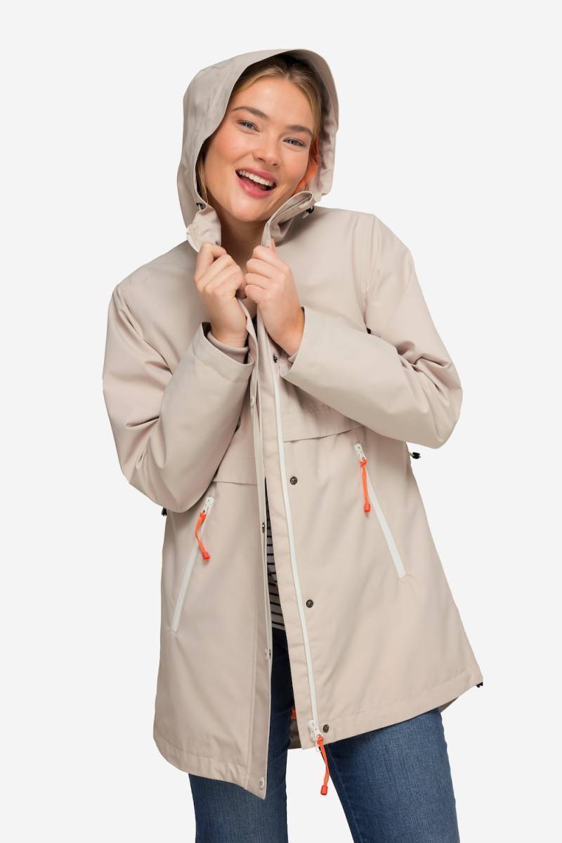 Große Größen Funktions-Regenjacke, Damen, grau, Größe: L, Polyester, LAURASON von LAURASON