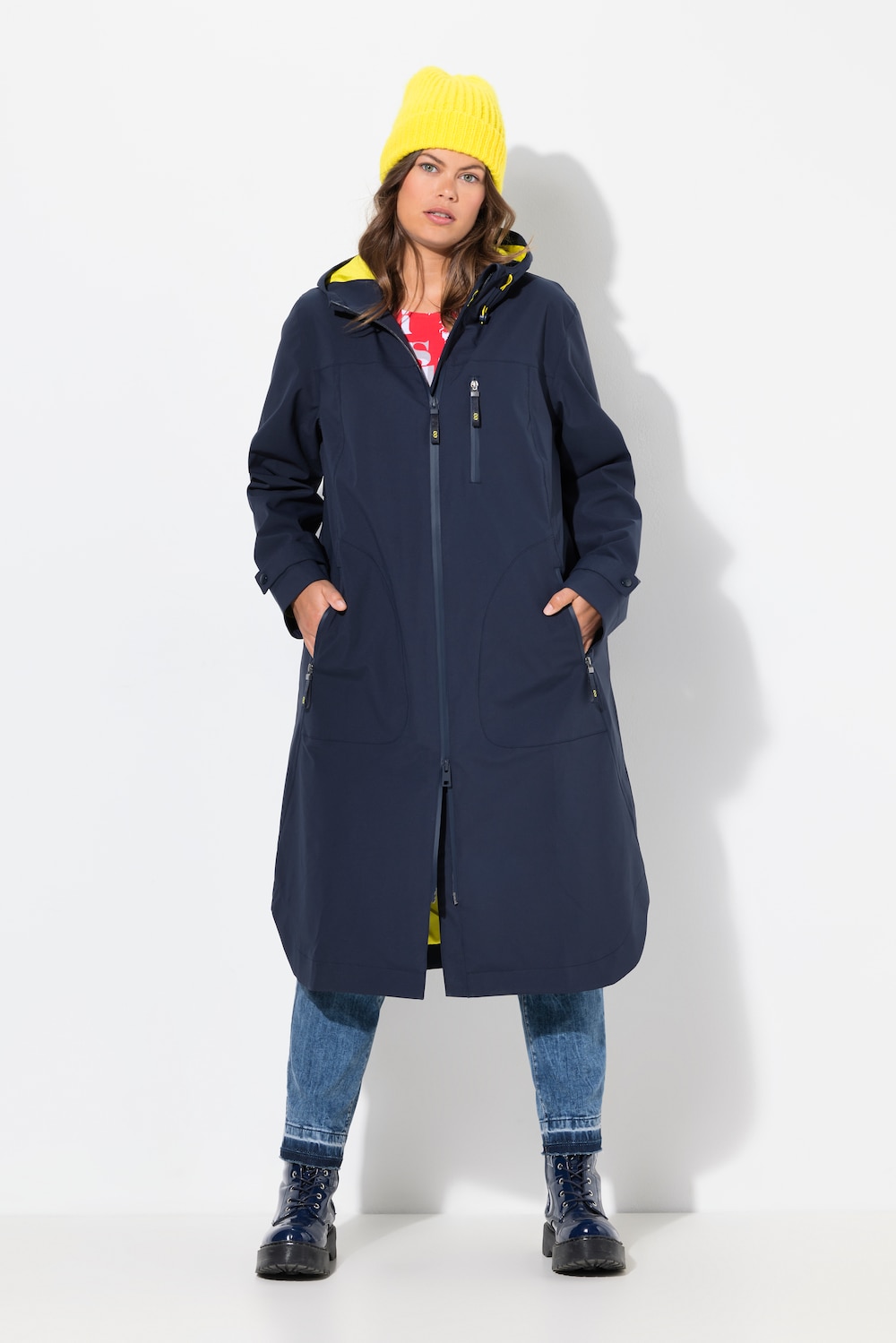 Große Größen Funktionsmantel, Damen, blau, Größe: 44/46, Polyester, LAURASON von LAURASON