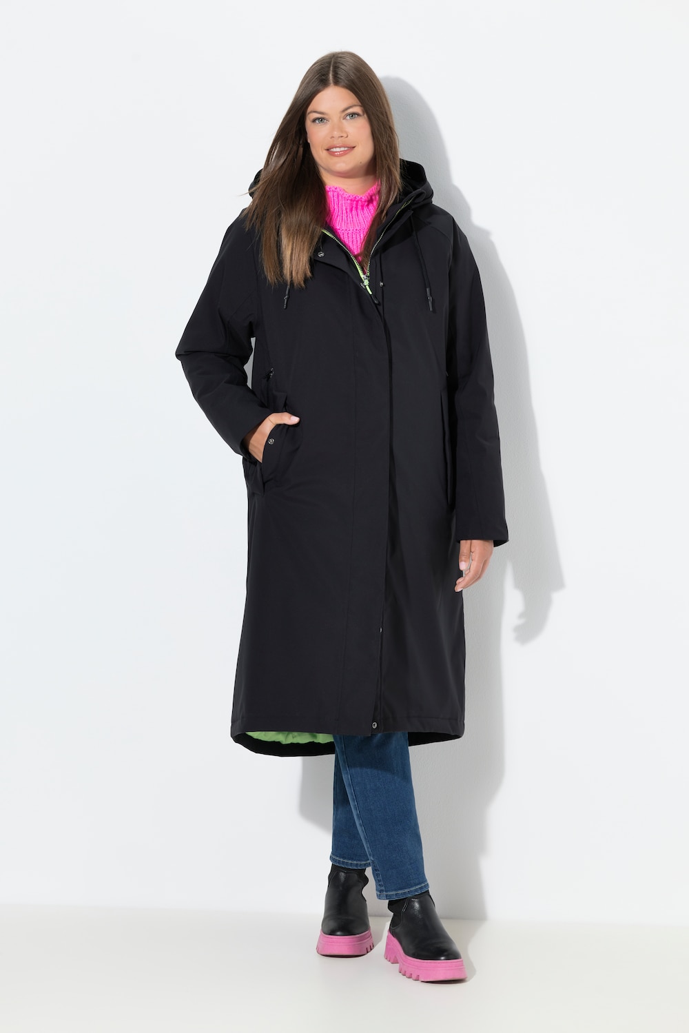 Große Größen Funktionsmantel, Damen, schwarz, Größe: 56/58, Polyester, LAURASON von LAURASON
