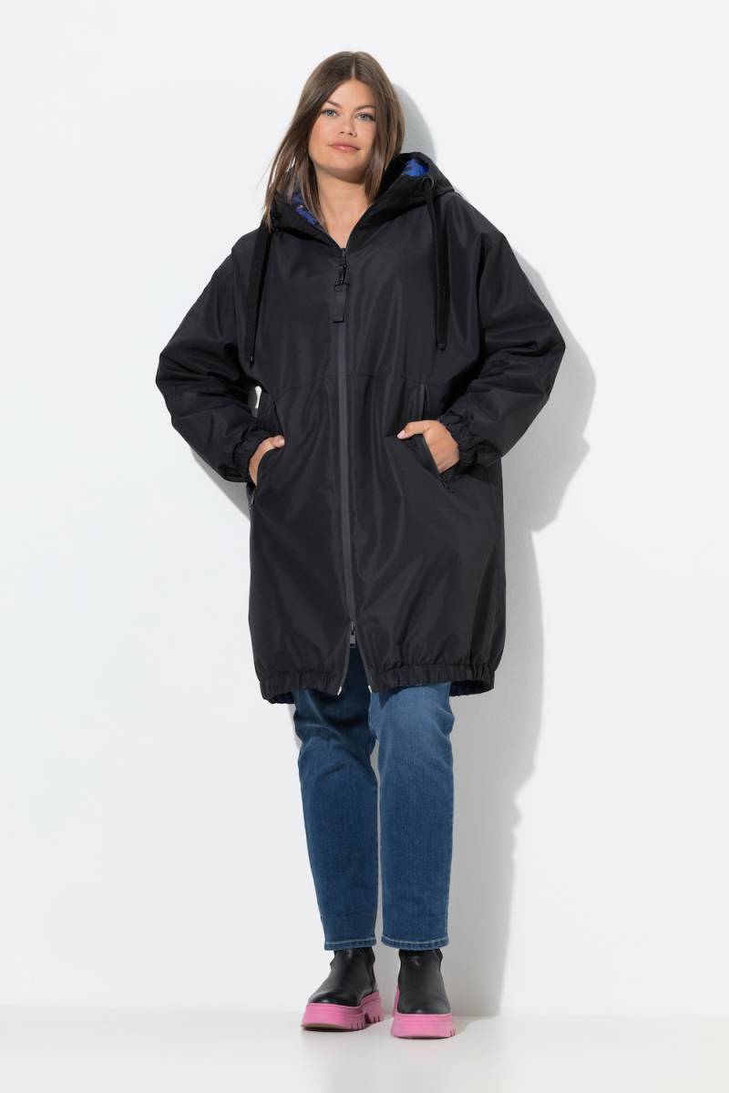 Große Größen Funktionsmantel zum Wenden, Damen, schwarz, Größe: 56/58, Polyester, LAURASON von LAURASON