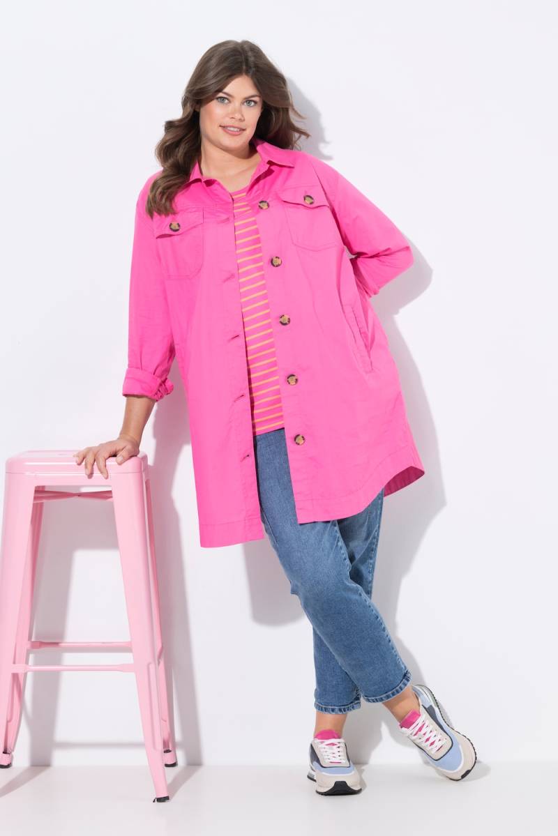 Große Größen Hemdjacke, Damen, rosa, Größe: 44/46, Baumwolle, LAURASON von LAURASON