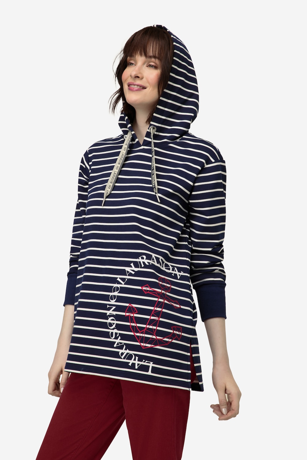 Große Größen Hoodie, Damen, blau, Größe: S, Baumwolle, LAURASON von LAURASON