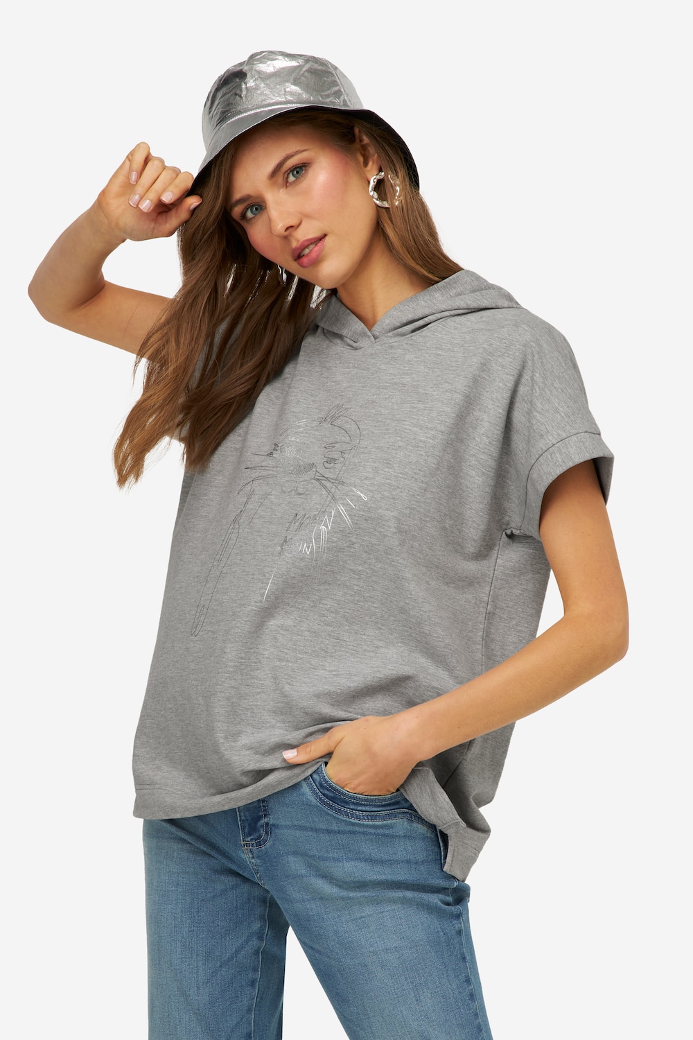 Große Größen Hoodie, Damen, grau, Größe: M, Baumwolle, LAURASON Große Größen Hoodie, Damen, grau, Größe: M, Baumwolle, LAURASON von LAURASON