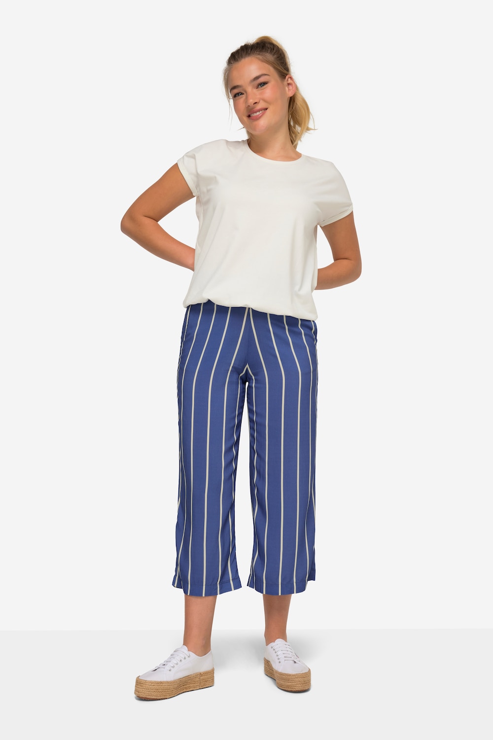 Große Größen Hose, Damen, blau, Größe: 42, Viskose, LAURASON von LAURASON