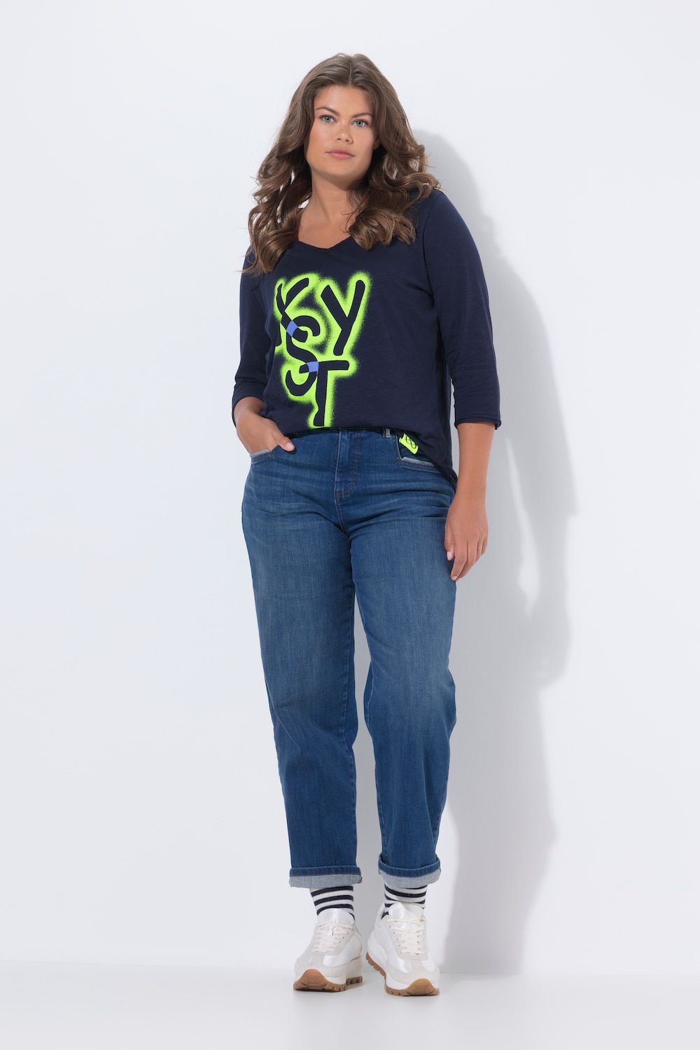 Große Größen Jeans, Damen, blau, Größe: 44, Baumwolle, LAURASON von LAURASON