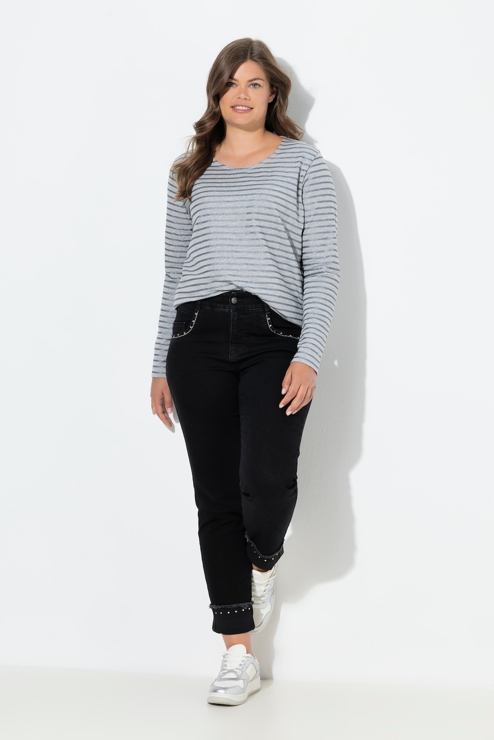Große Größen Jeans, Damen, schwarz, Größe: 44, Baumwolle, LAURASON von LAURASON