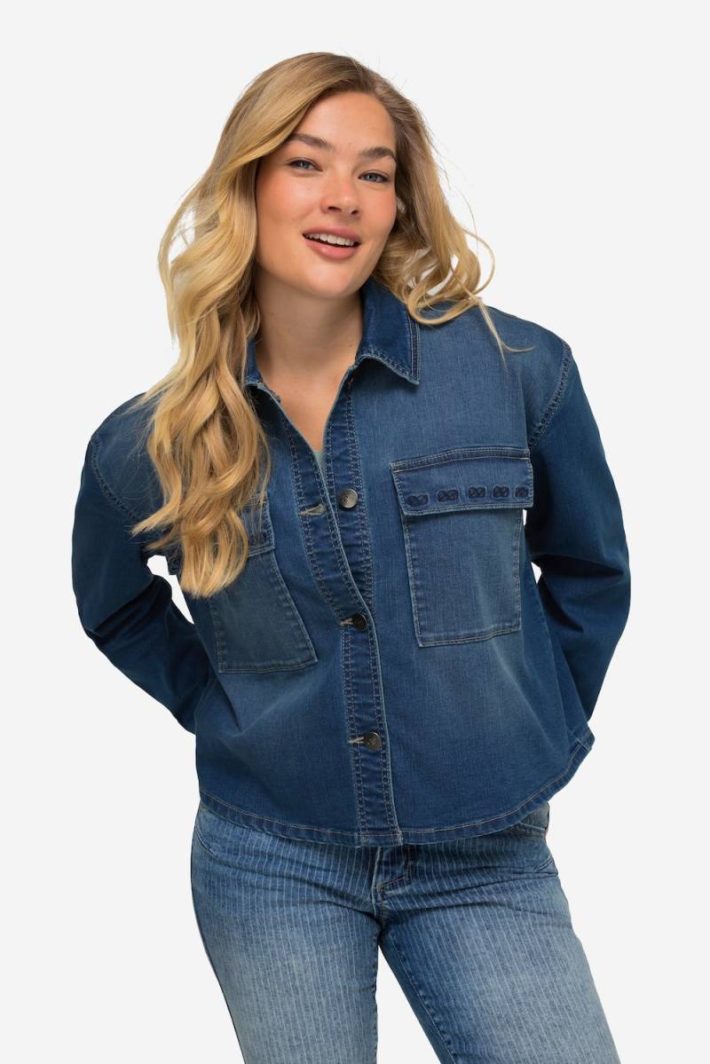 Große Größen Jeansjacke, Damen, blau, Größe: L, Baumwolle, LAURASON von LAURASON