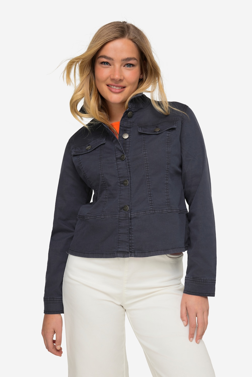 Große Größen Jeansjacke, Damen, blau, Größe: XL, Baumwolle/Polyester, LAURASON Große Größen Jeansjacke, Damen, blau, Größe: XL, Baumwolle/Polyester, LAURASON von LAURASON