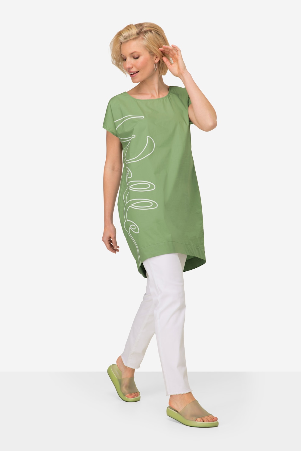 Große Größen Kleid, Damen, grün, Größe: M, Baumwolle, LAURASON von LAURASON