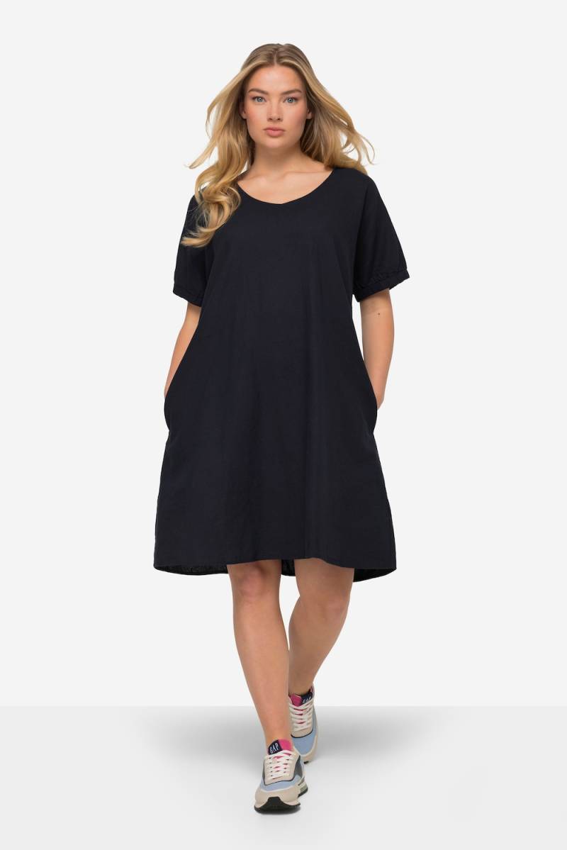 Große Größen Leinenmix-Kleid, Damen, blau, Größe: L, Leinen/Viskose, LAURASON Große Größen Leinenmix-Kleid, Damen, blau, Größe: L, Leinen/Viskose, LAURASON von LAURASON