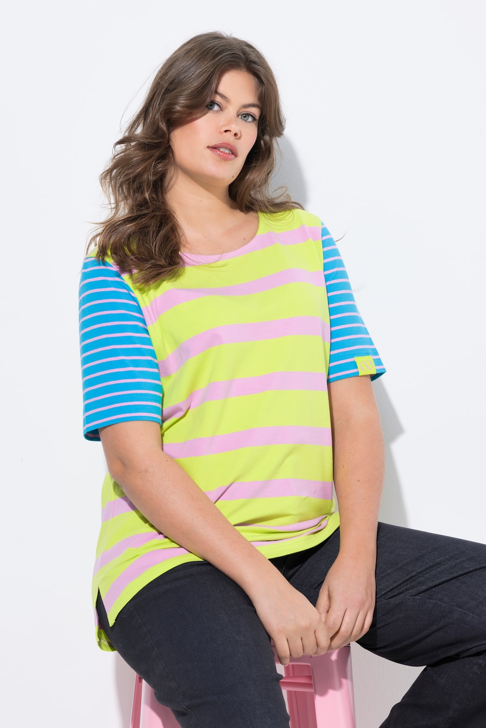 Große Größen Longshirt, Damen, grün, Größe: 40/42, Baumwolle, LAURASON von LAURASON